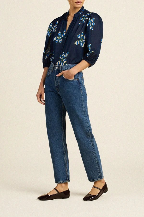 Trovata Orly Blouse - Capri by Sunset & Co.