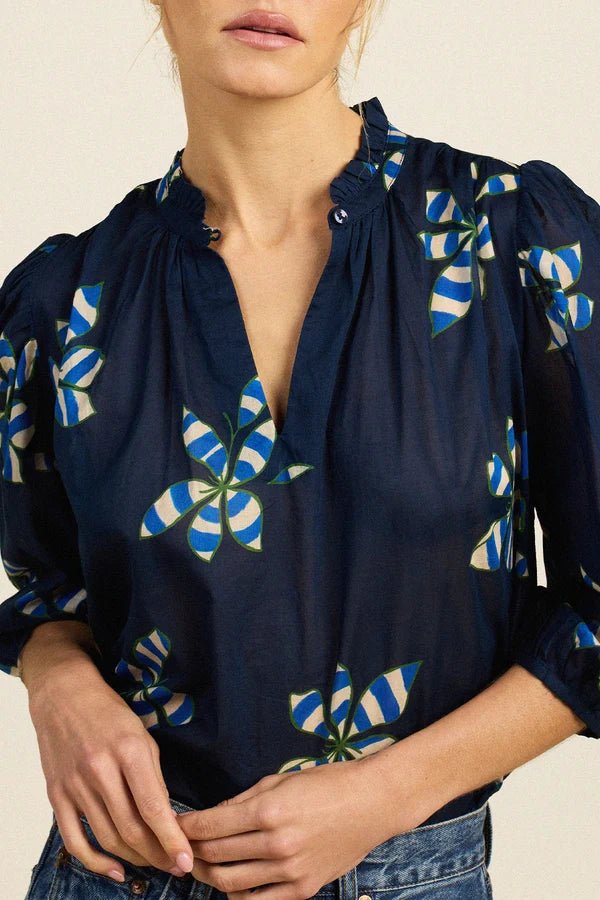Trovata Orly Blouse - Capri by Sunset & Co.