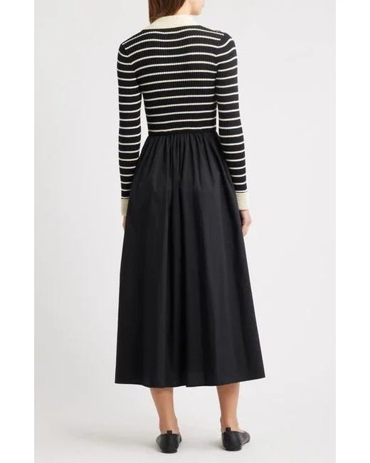 Moon River Long Sleeve Twofer Dress