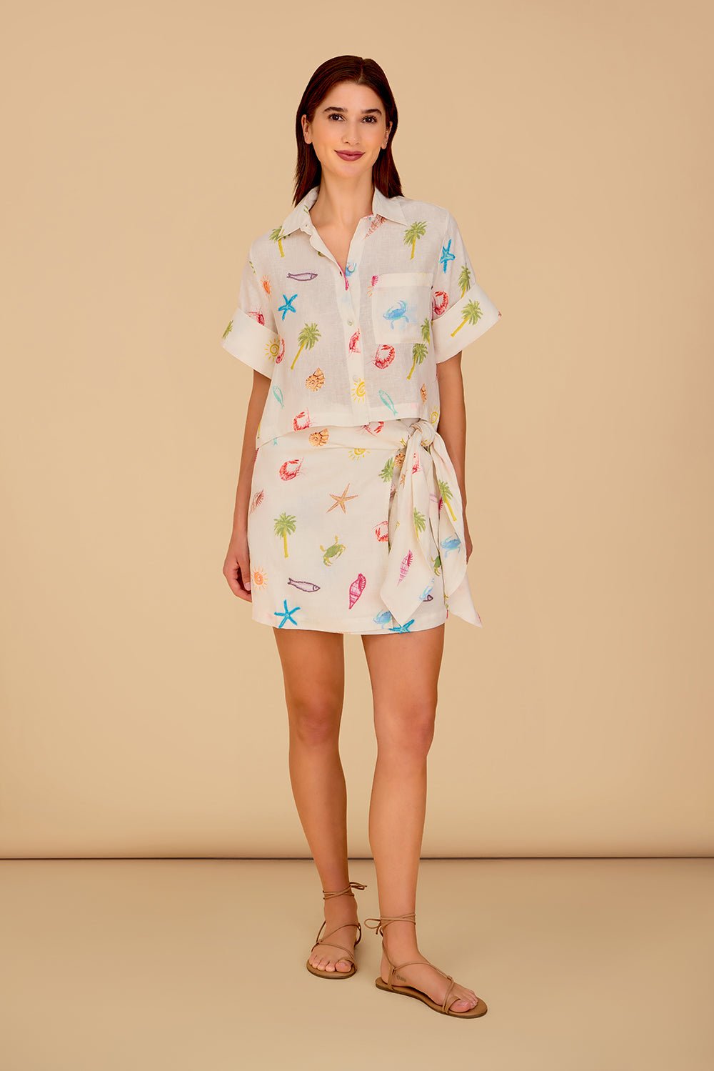 Olivia by Livro Isla Wrap Skirt - Capri by Sunset & Co.