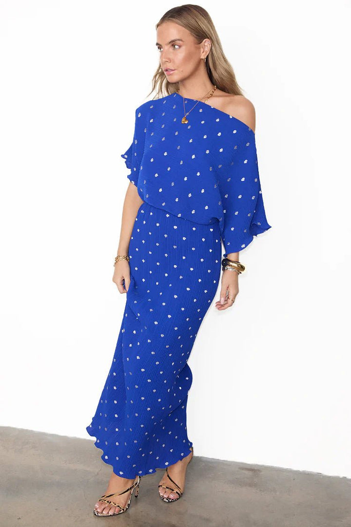 Never Fully Dressed Plisse Dress - Capri by Sunset & Co.