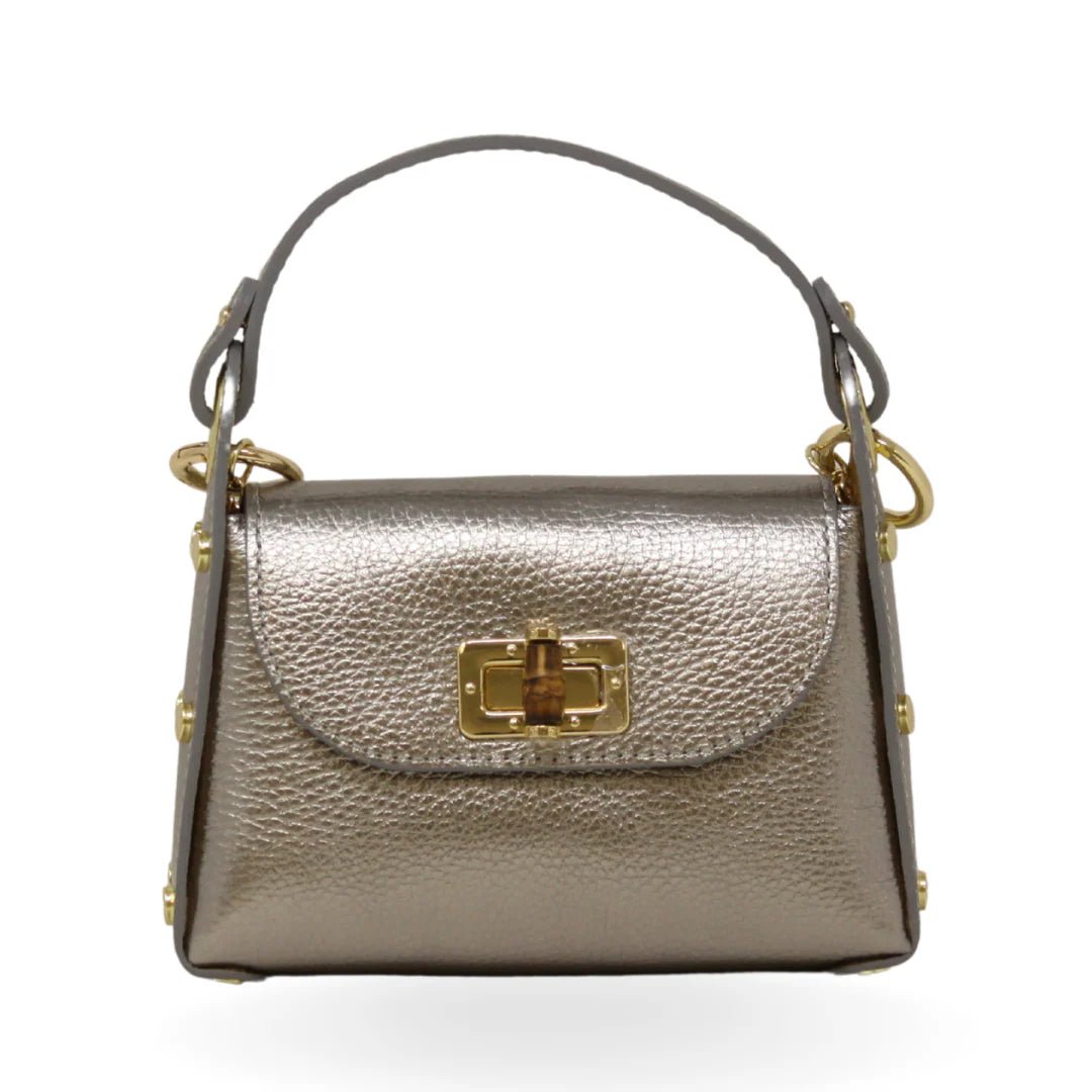 German Fuentes Leather Bamboo Bag - Capri by Sunset & Co.