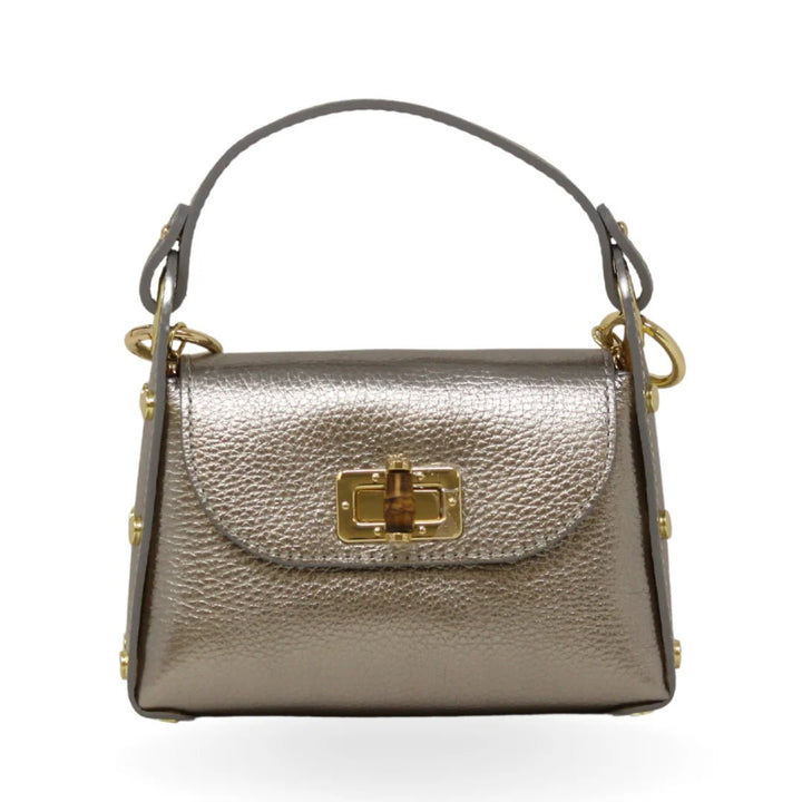 German Fuentes Leather Bamboo Bag - Capri by Sunset & Co.