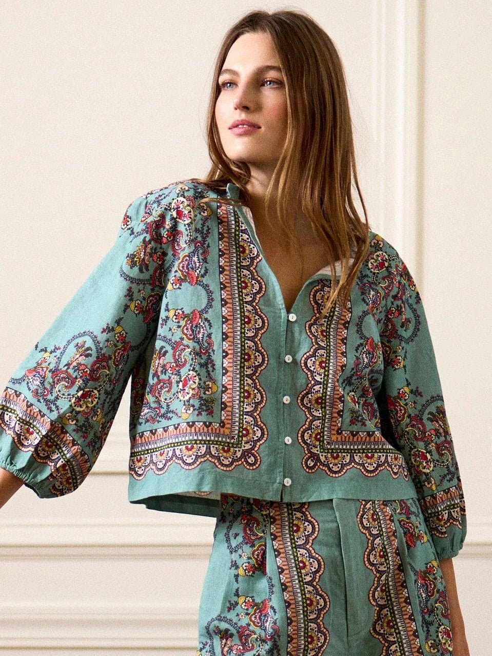 Cleobella Noelle Blouse - Capri by Sunset & Co.