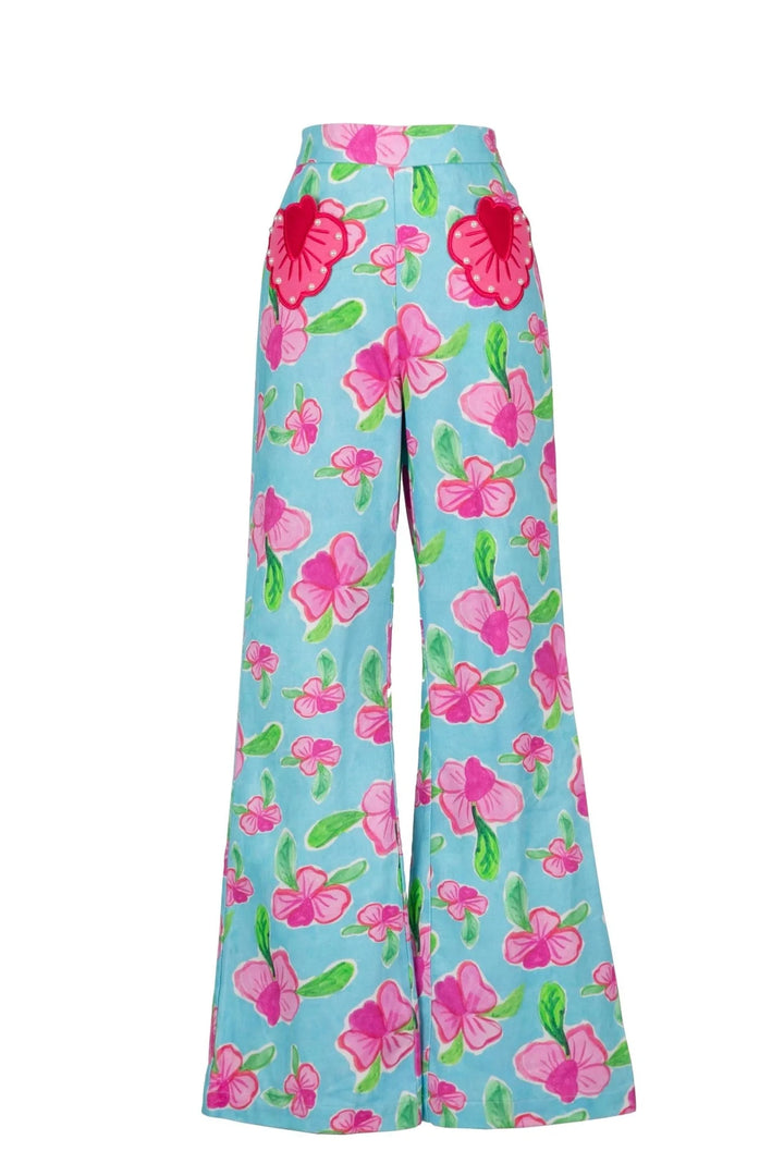 Celia B Orchids Pants - Capri by Sunset & Co.