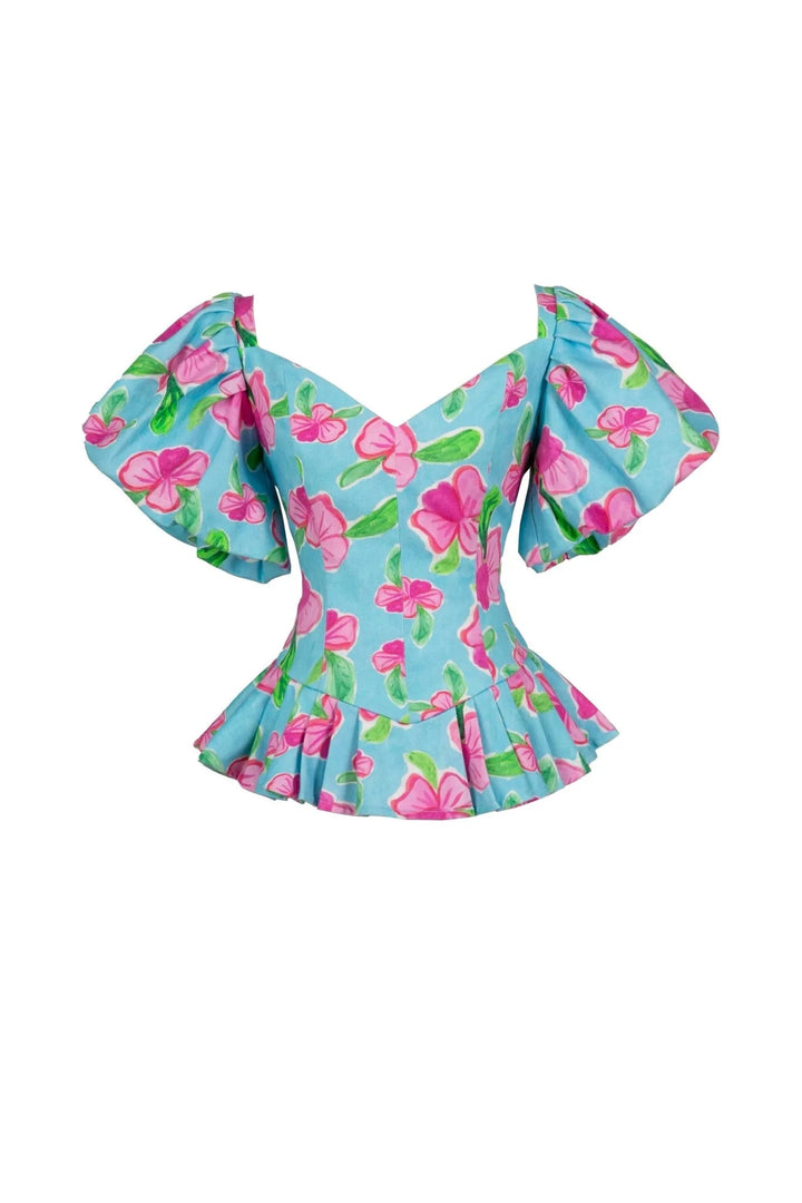 Celia B Orchids Top - Capri by Sunset & Co.