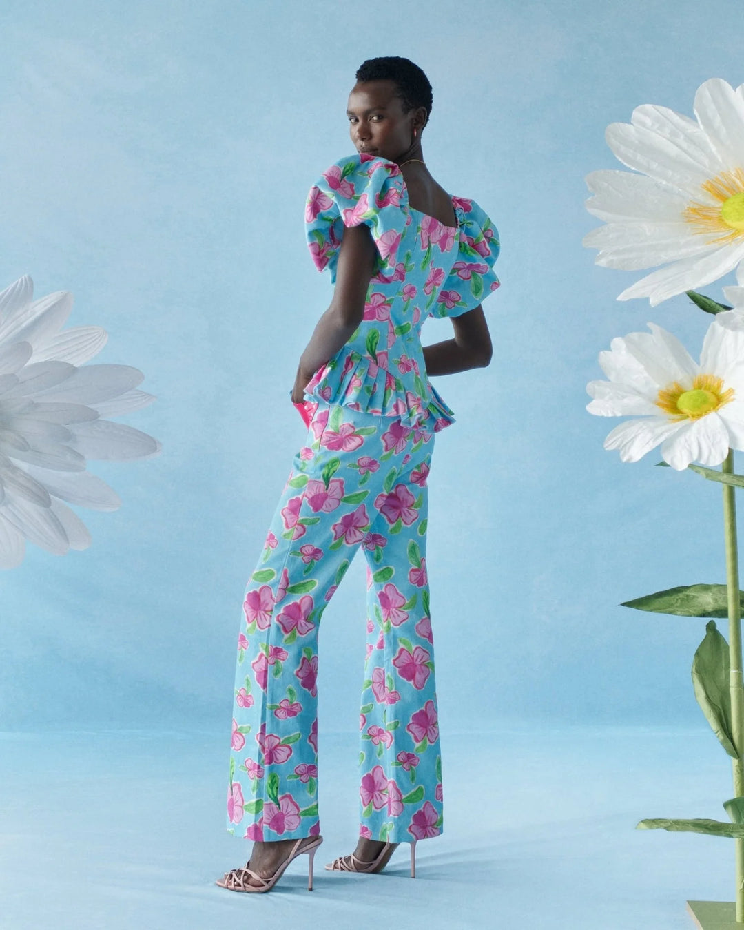 Celia B Orchids Pants - Capri by Sunset & Co.