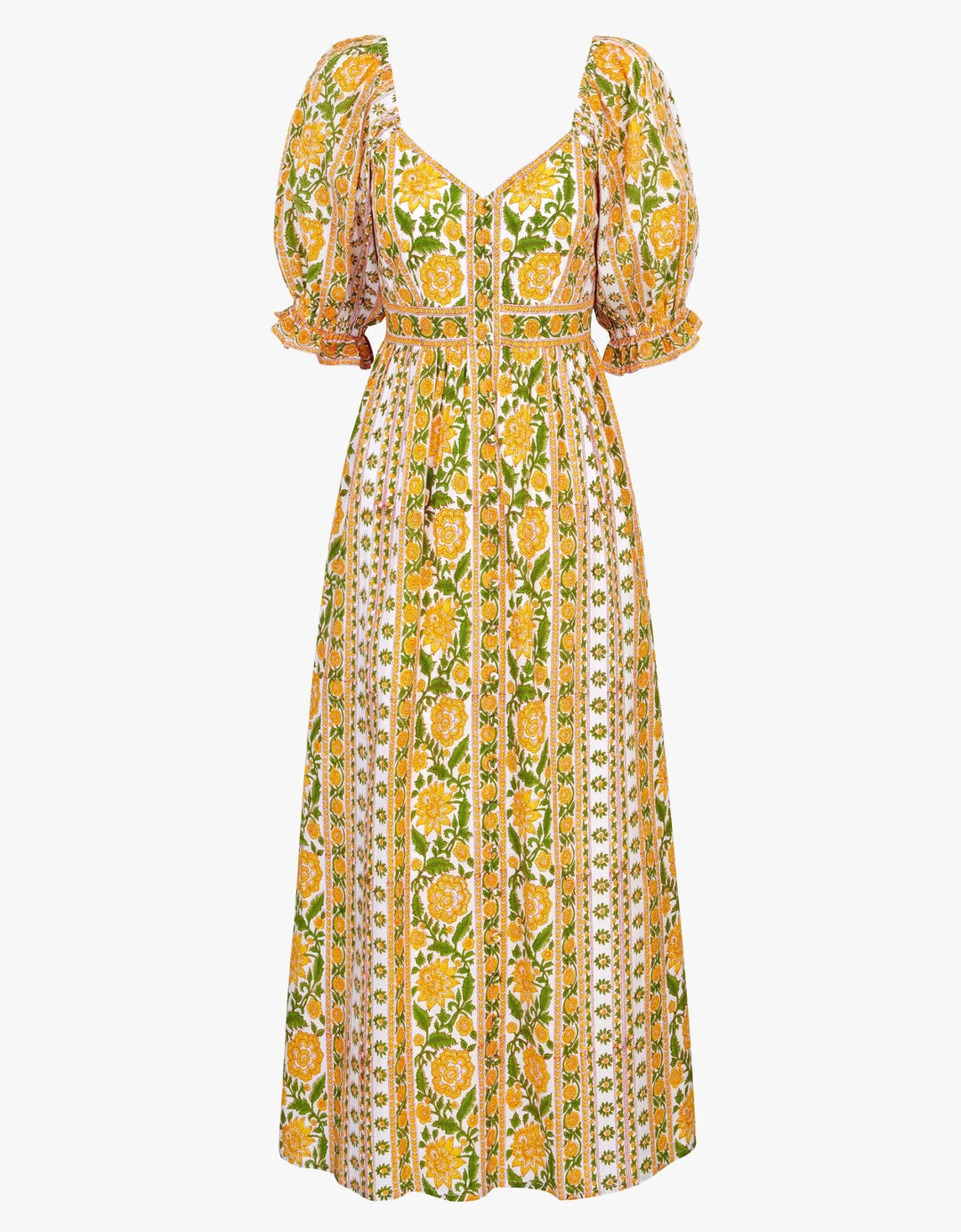 Pink City Prints Maree Dress Yellow / XS