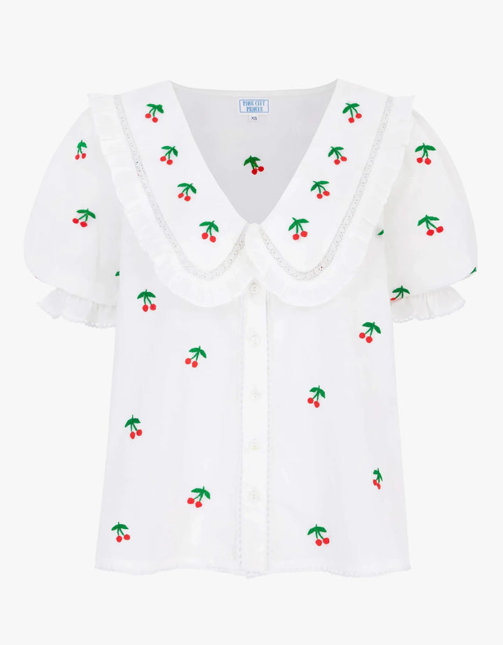 Pink City Prints Ava Blouse - Capri by Sunset & Co.