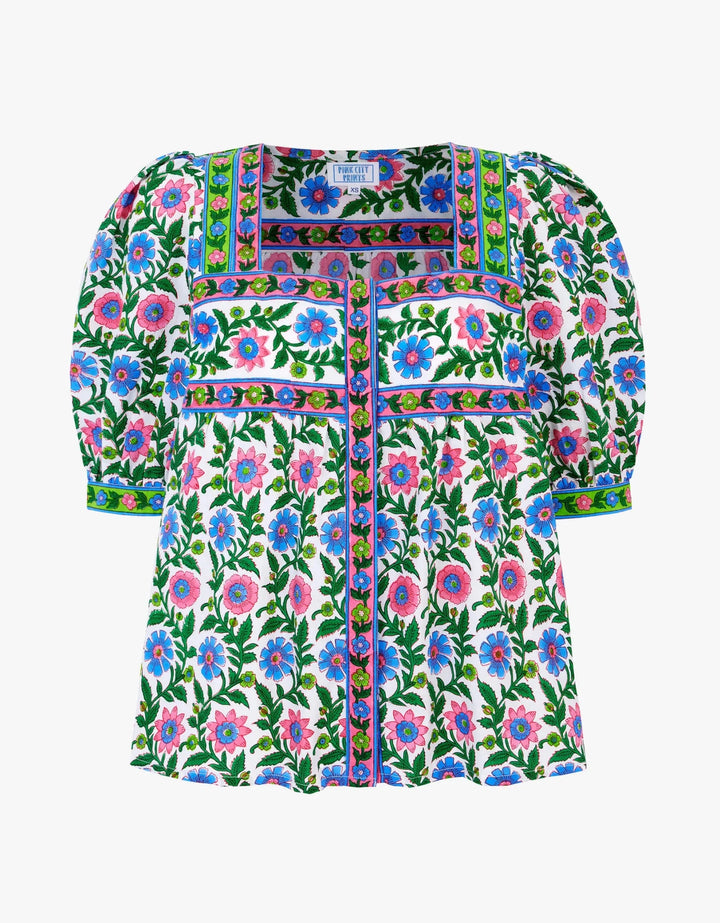 Pink City Prints Lexi Blouse - Capri by Sunset & Co.