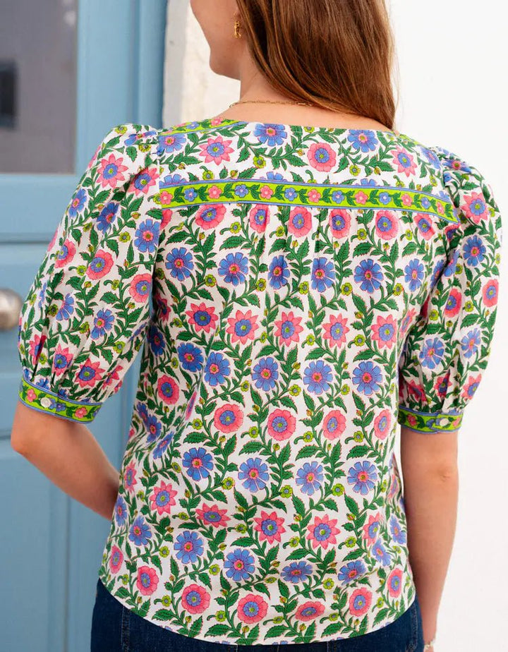 Pink City Prints Lexi Blouse - Capri by Sunset & Co.