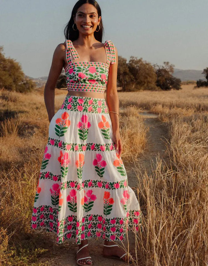 Pink City Prints Lara Skirt - Capri by Sunset & Co.