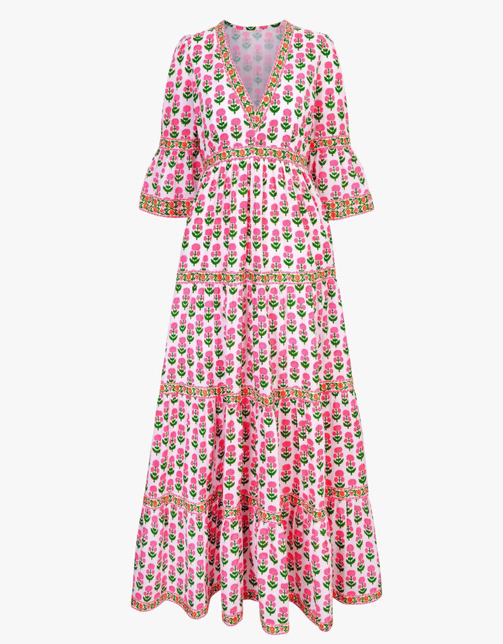 Pink City Prints Cecilia Dress - Capri by Sunset & Co.