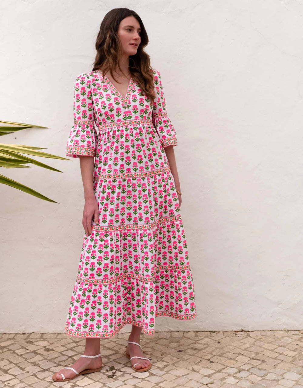 Pink City Prints Cecilia Dress - Capri by Sunset & Co.