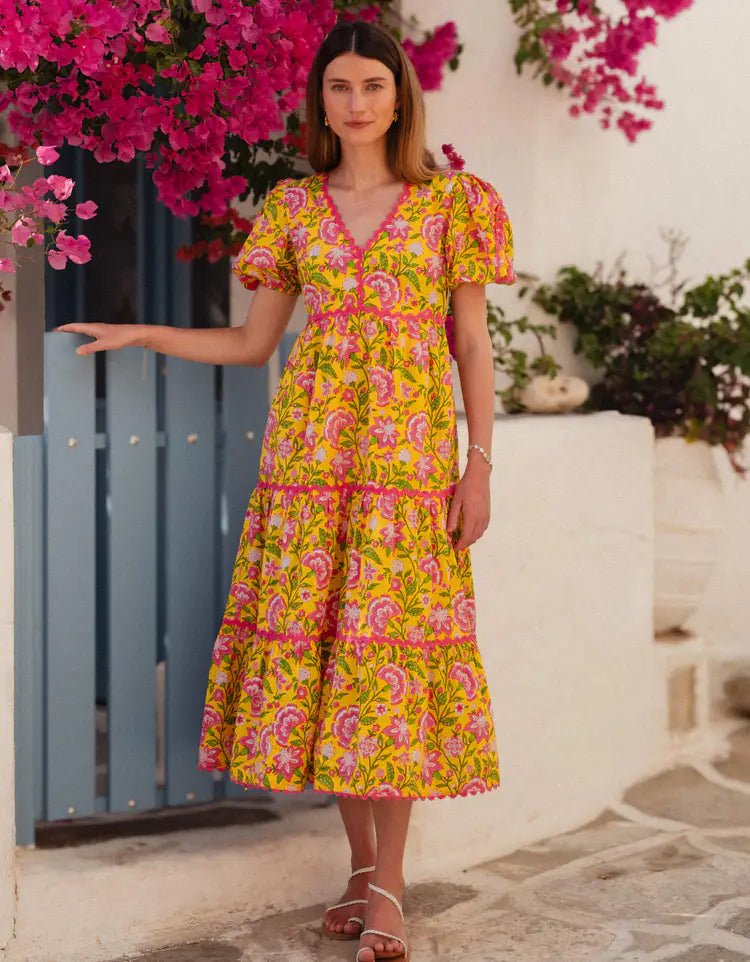 Pink City Prints Jolie Dress - Capri by Sunset & Co.