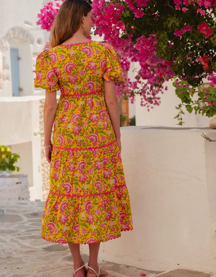 Pink City Prints Jolie Dress - Capri by Sunset & Co.