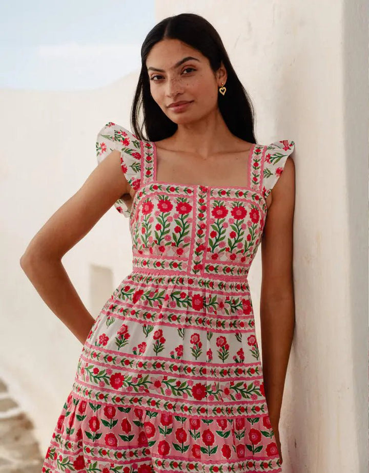 Pink City Prints Lucia Dress - Capri by Sunset & Co.