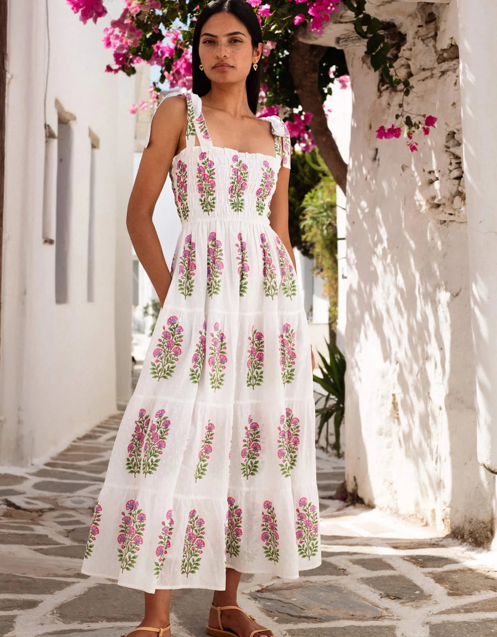 Pink City Prints Martina Dress - Capri by Sunset & Co.