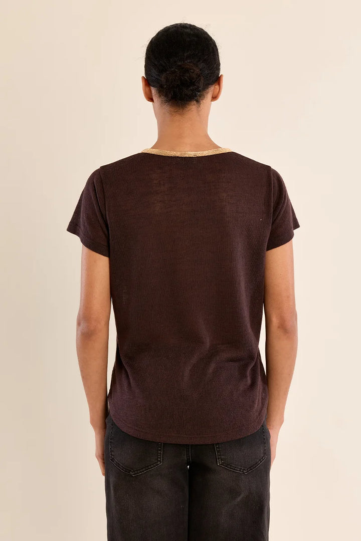 Molly Bracken Iridescent V-Neck T-Shirt