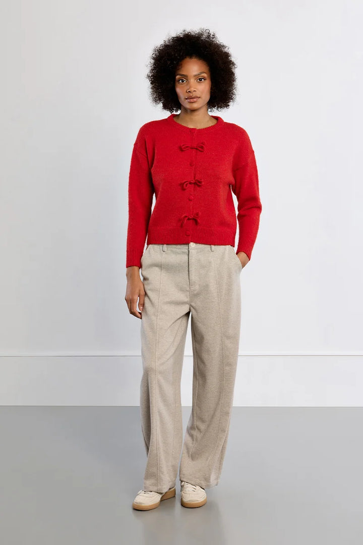 Molly Bracken Plain Cardigan with Bows