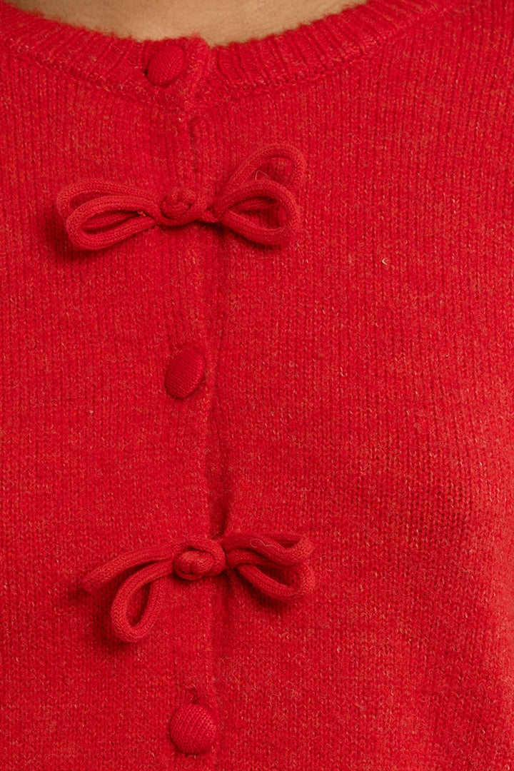 Molly Bracken Plain Cardigan with Bows