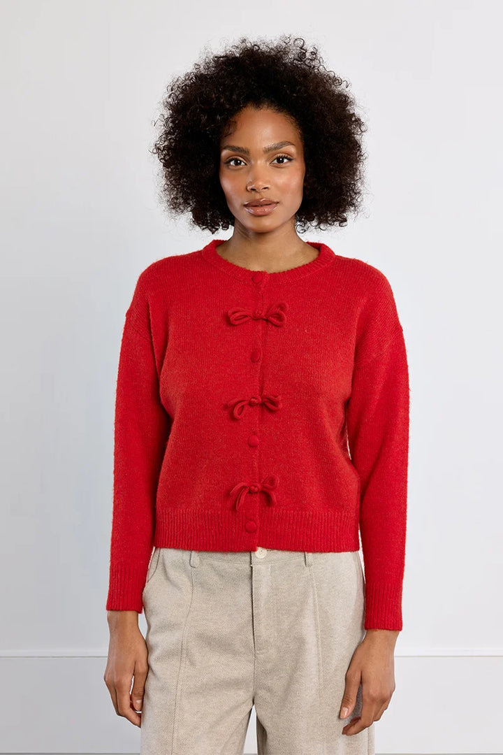 Molly Bracken Plain Cardigan with Bows