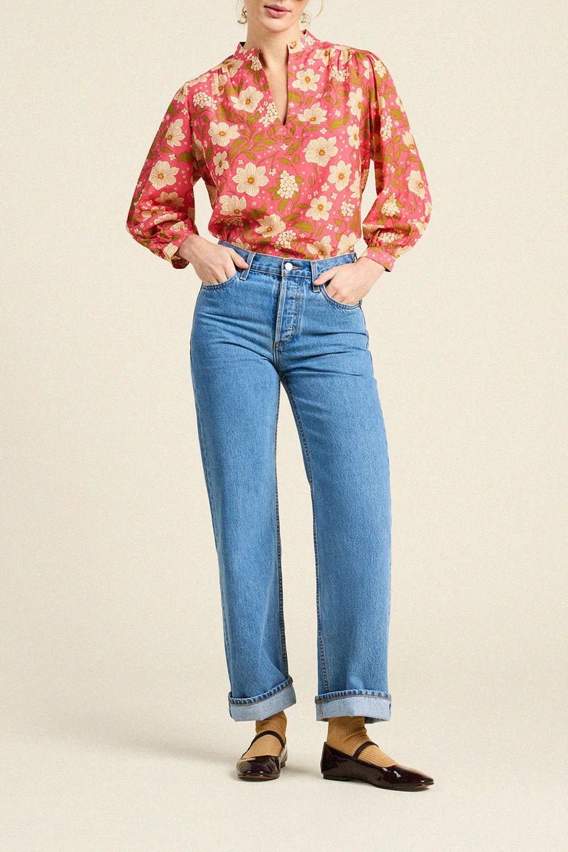 Trovata Bailey Blouse - Capri by Sunset & Co.