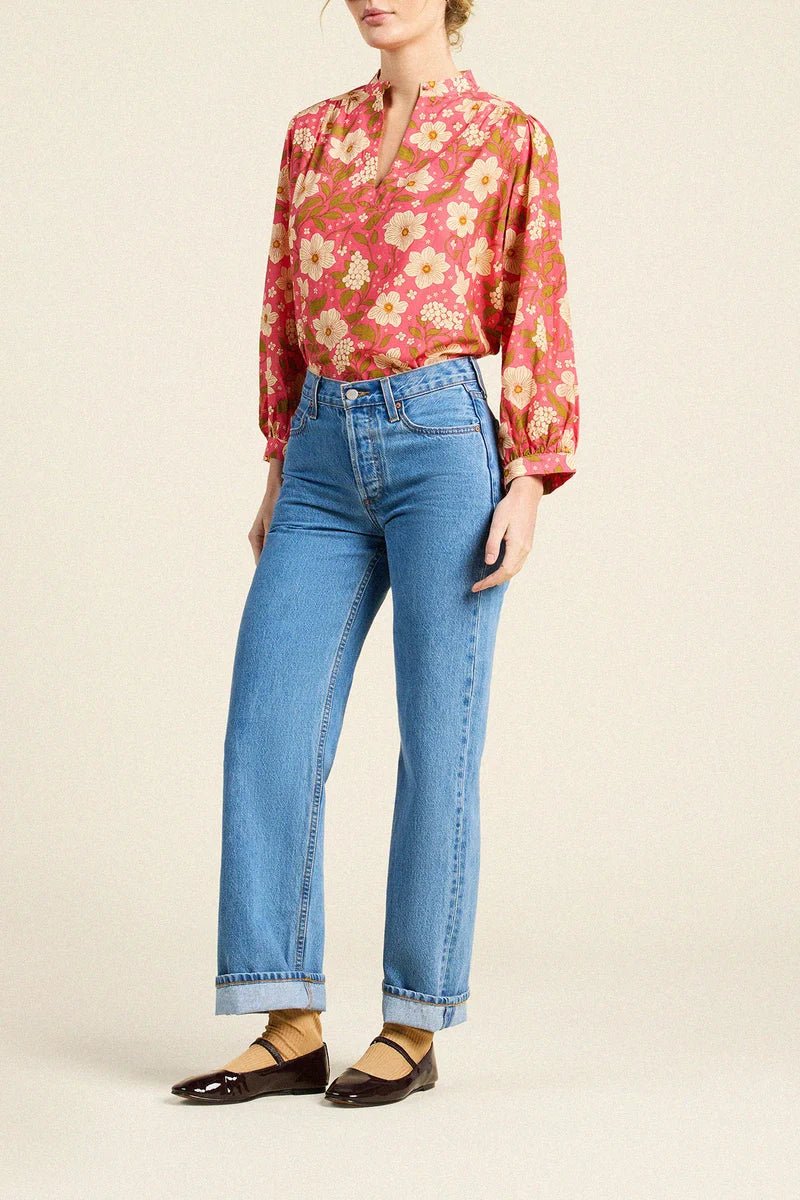 Trovata Bailey Blouse - Capri by Sunset & Co.