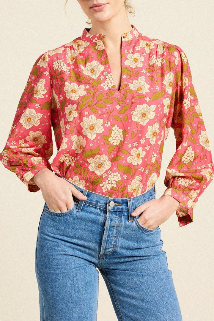 Trovata Bailey Blouse - Capri by Sunset & Co.