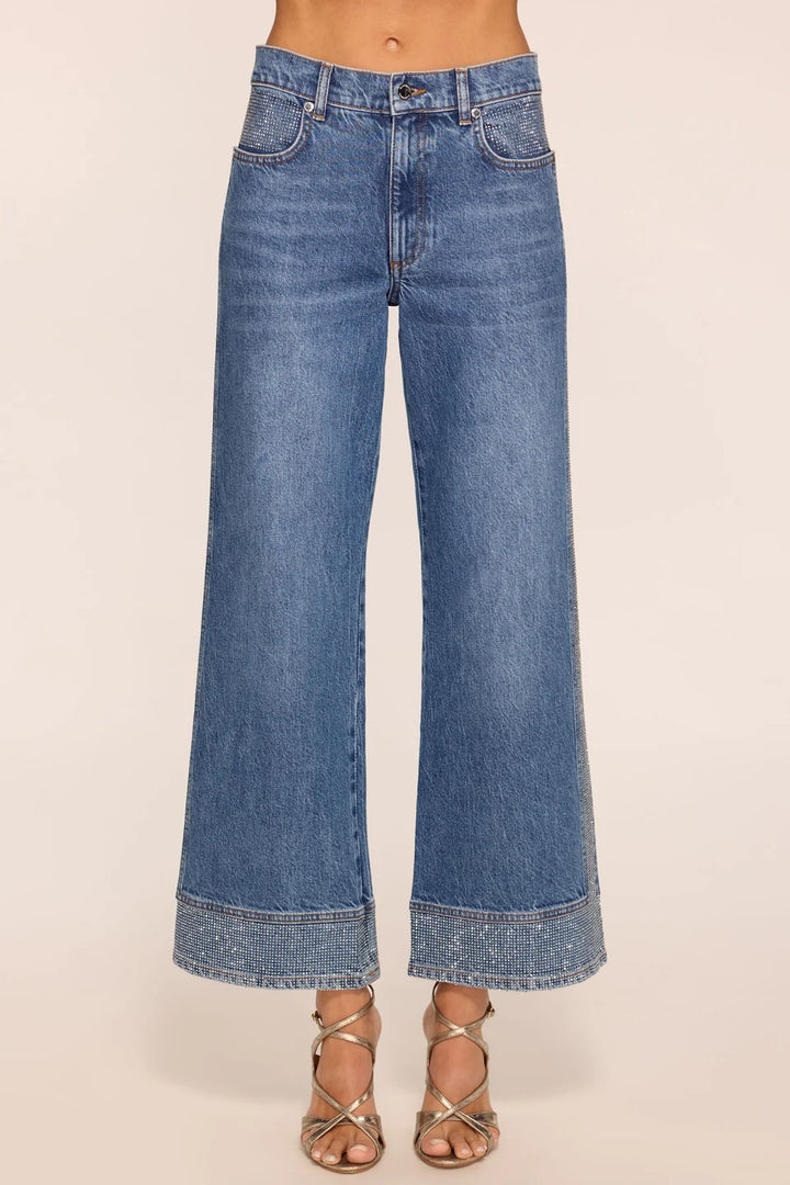 Ramy Brook Lea Cropped Wide Leg Jean