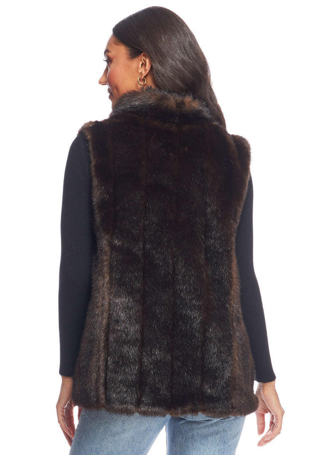 Faux Fur Hook Vest - Sable