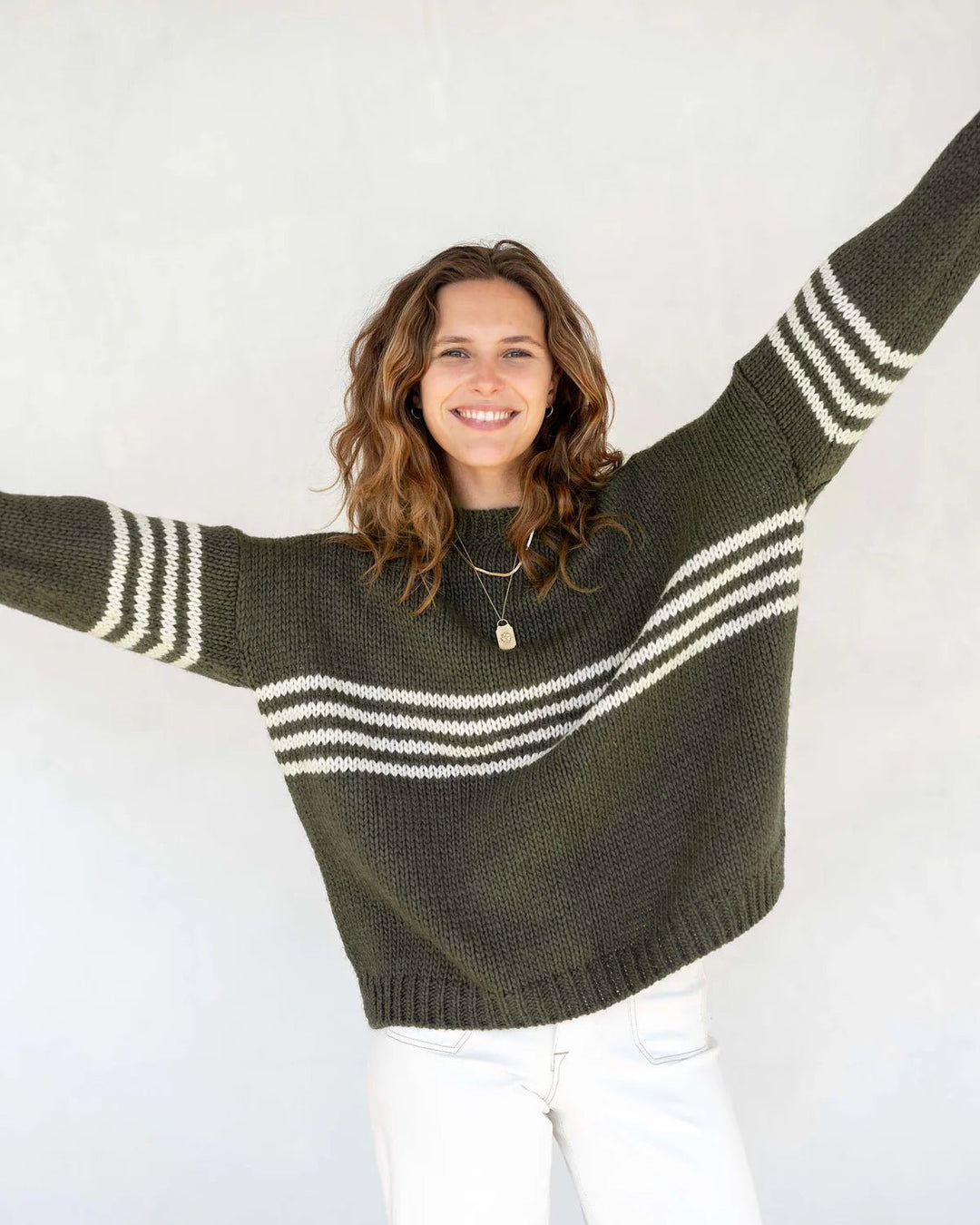 MERSEA Seacoast Stripe Crewneck Sweater - Capri by Sunset & Co.