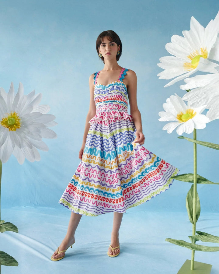 Celia B Serpentine Dress - Capri by Sunset & Co.