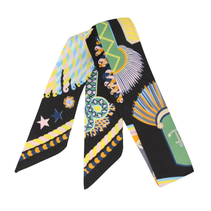 German Fuentes Skinny Silk Scarf - Capri by Sunset & Co.