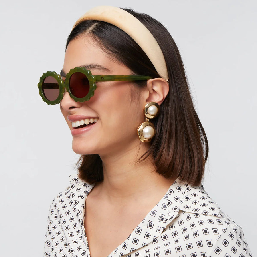 Daisy Oval Sunglasses - Fern Green