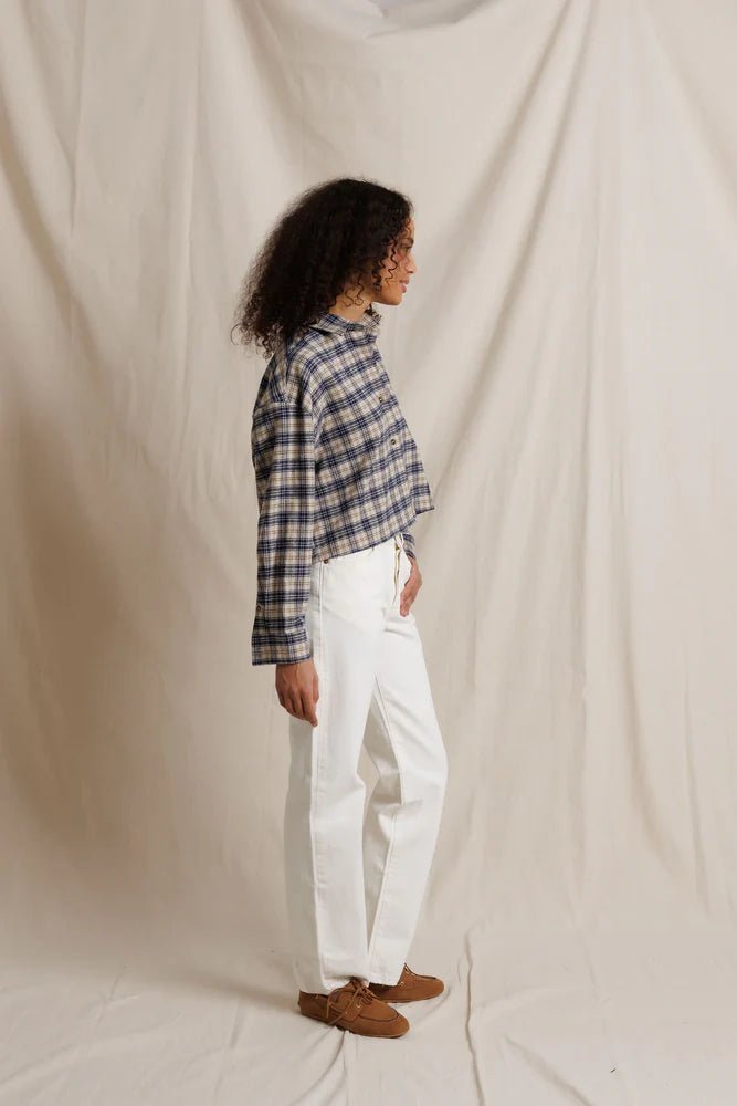 PerfectWhiteTee Tate Button Down Shirt - Capri by Sunset & Co.