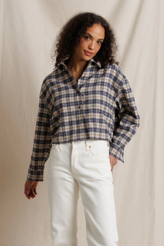 PerfectWhiteTee Tate Button Down Shirt - Capri by Sunset & Co.