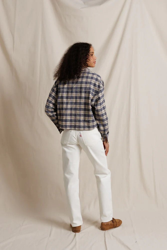 PerfectWhiteTee Tate Button Down Shirt - Capri by Sunset & Co.