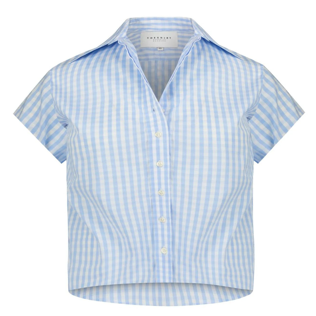 The Shirt The Boxy Short Sleeve Cropped Shirt - Capri by Sunset & Co.