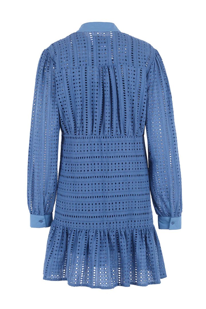 The Shirt The Maria Dress - Blue Eyelet - Capri by Sunset & Co.