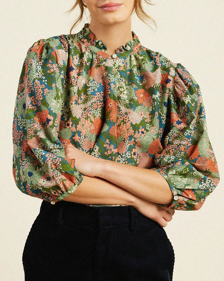 Trovata Orly Blouse - Capri by Sunset & Co.