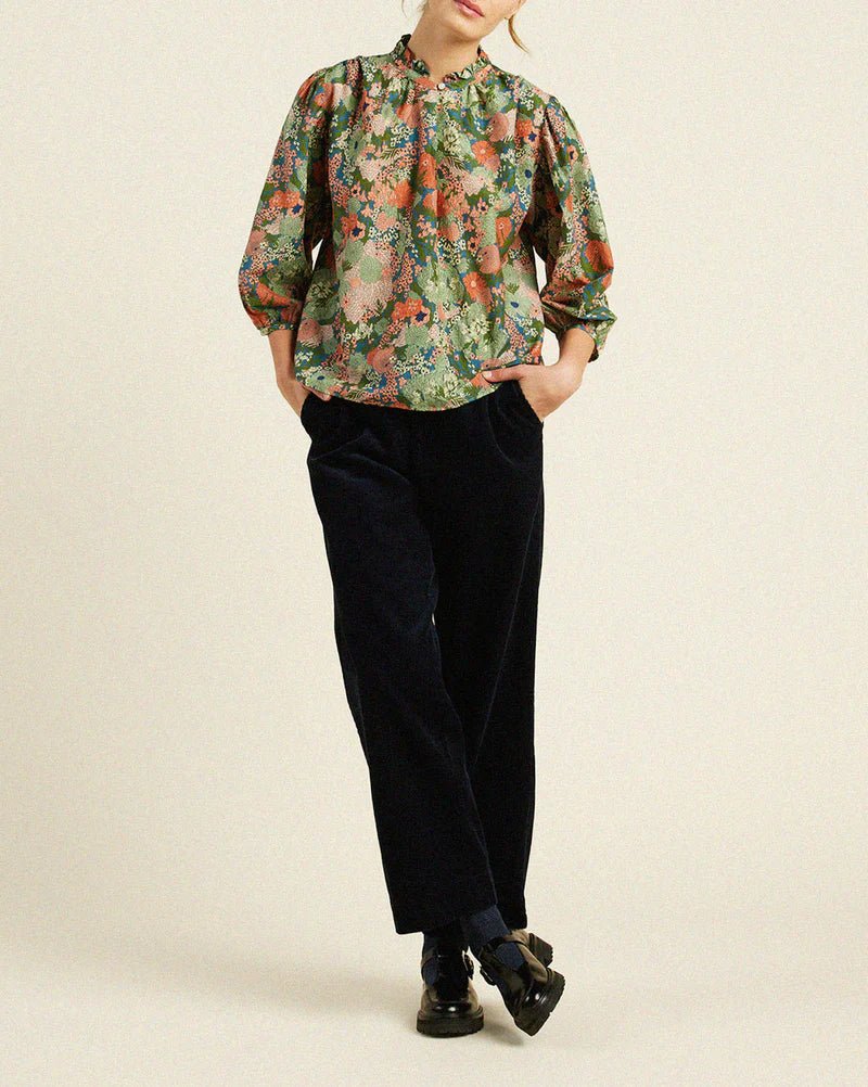 Trovata Orly Blouse - Capri by Sunset & Co.