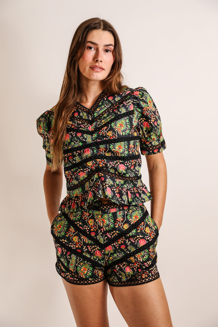 Never A Wallflower Embroidered Top