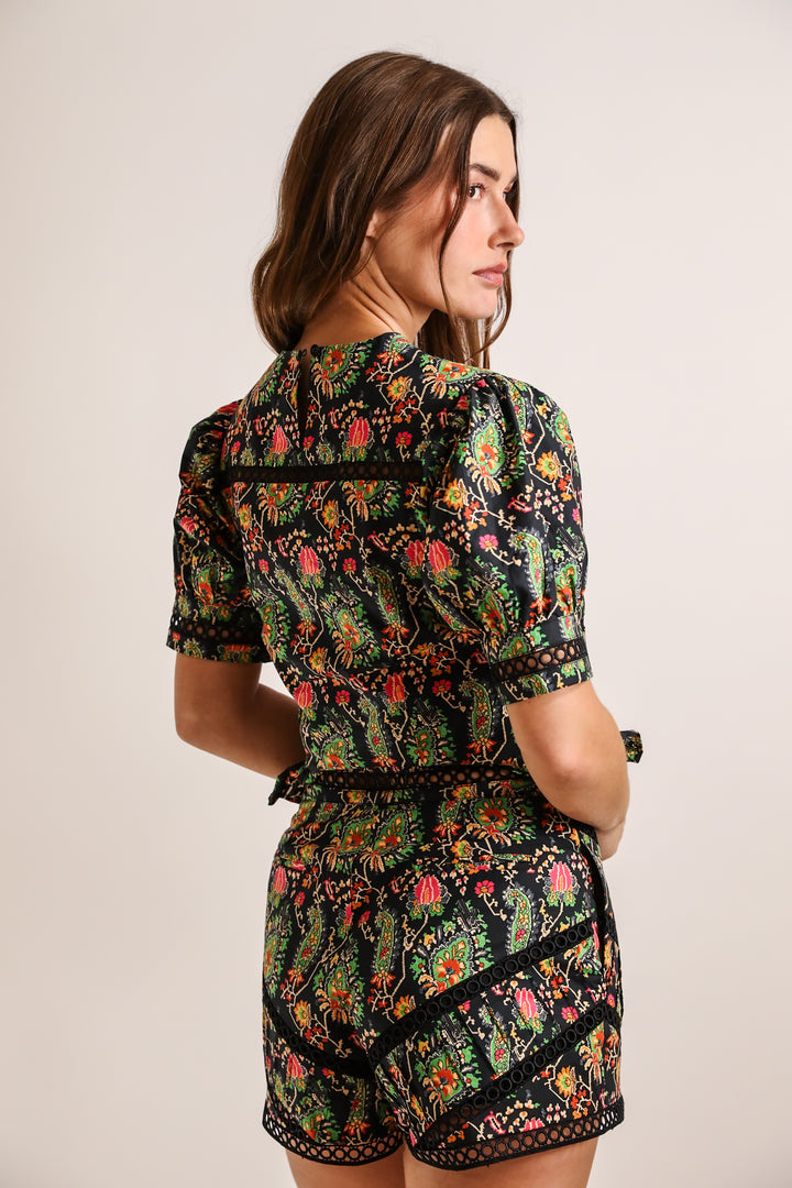 Never A Wallflower Embroidered Shorts