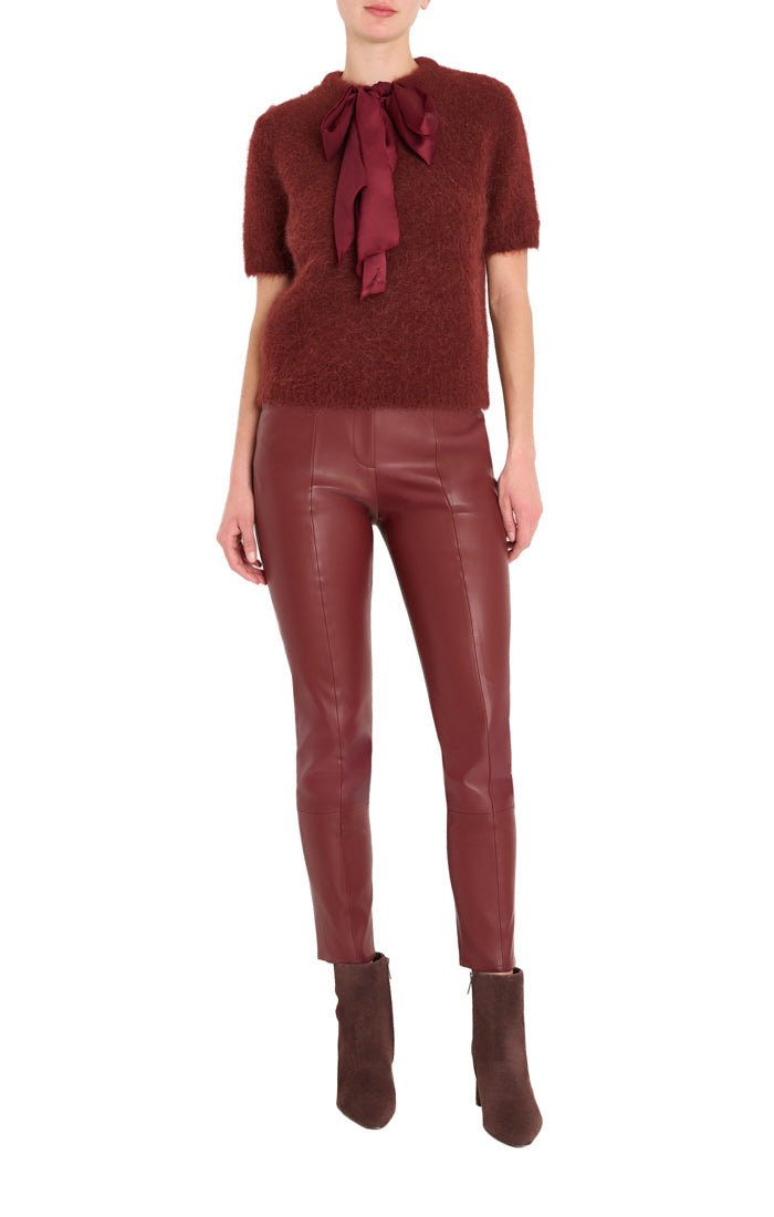 Milly Bow Fuzzy Sweater - Capri by Sunset & Co.