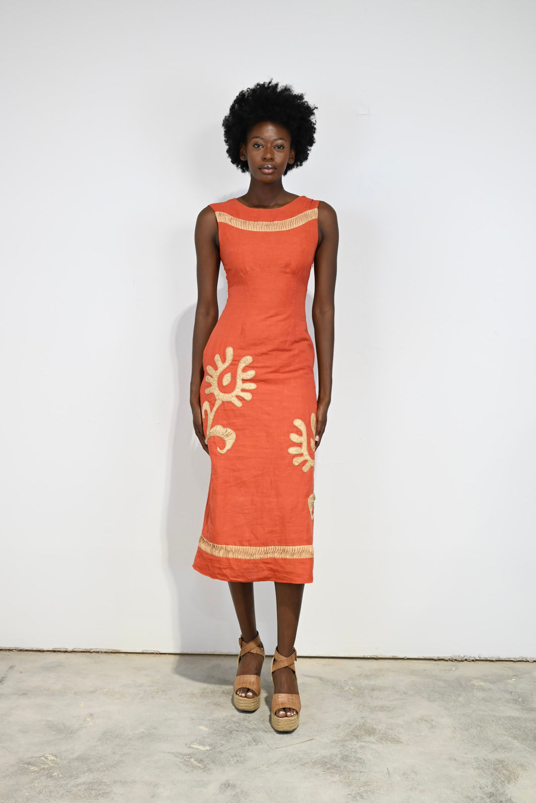 Never A Wallflower Florentine Long Dress - Capri by Sunset & Co.