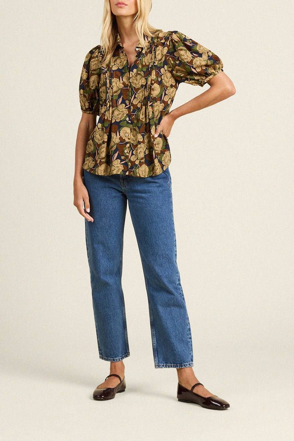 Trovata Nadine Blouse - Capri by Sunset & Co.