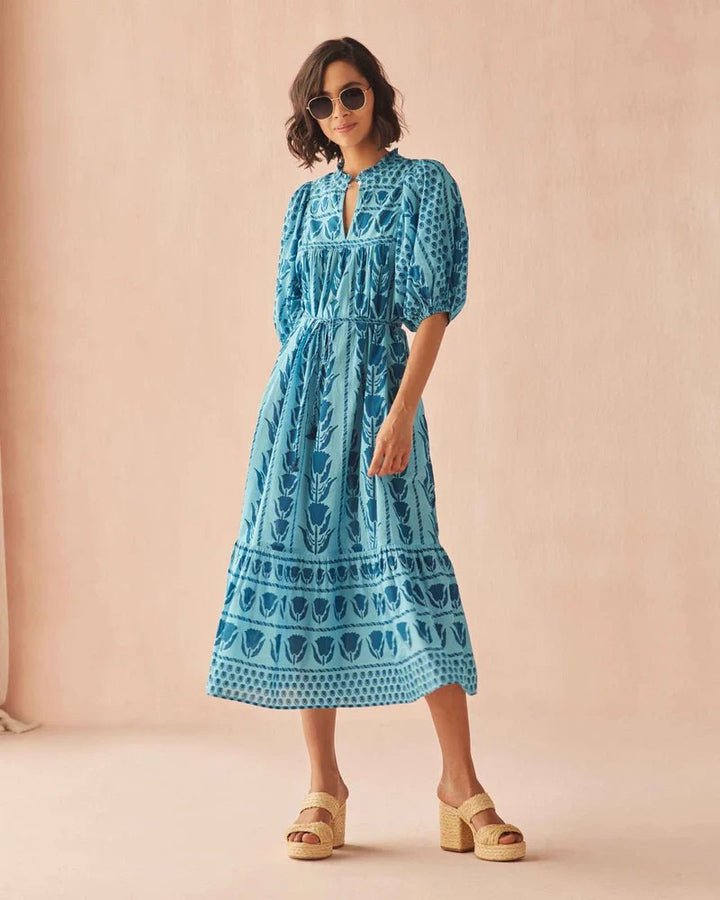 Omika Wren Midi Dress - Capri by Sunset & Co.