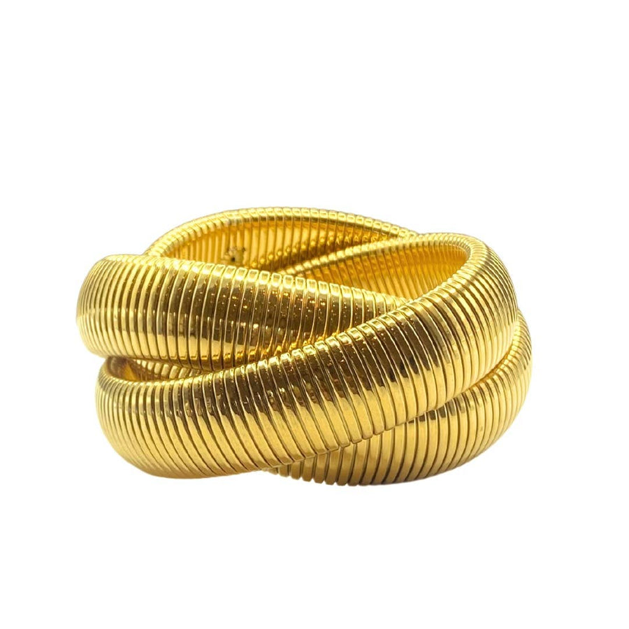 Large Twisted Cobra Bracelet - Gold