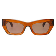 Selina Womens Acetate Cat Eye Sunglasses - Brown